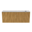 Mondiaz JOYA-DLUX 100cm toiletmeubel - kleur Oak - Wastafel FAYE positie Rechts 1 kraangat kleur Glace. SW1421968