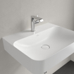 Villeroy & Boch Finion lavabo - 1 trou de robinet 60x47cm - Ceramic+ avec trop-plein dissimulé stone white SW209547
