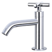Differnz Ravo kit lave-mains - 38.5x18.5x9.5cm - Rectangulaire - 1 trou de robinet - Robinet chromé courbé - poignée croix - Céramique Blanc SW705333