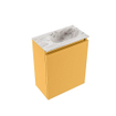 MONDIAZ TURE-DLUX Meuble toilette - 40cm - Ocher - EDEN - vasque Glace - position droite - 1 trou de robinet SW1103364