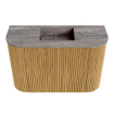 Mondiaz JOYA-DLUX 63.2cm meuble de toilette - arrondis gauche et droite couleur Oak - Vasque FAYE position Milieu Sans trou de robinet couleur Oza SW1424125