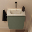 MONDIAZ TURE-DLUX Meuble de toilettes 40cm Army. EDEN lavabo Ostra position milieu. Sans trou de robinet. SW1104715