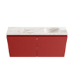 MONDIAZ TURE-DLUX Meuble toilette - 100cm - Fire - EDEN - vasque Frappe - position droite - sans trou de robinet SW1102834