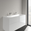 Villeroy & Boch Finion lavabo-plan de toilette - avec 2 trous de robinetterie 120x50cm - ceramic+ sans trop-plein blanc SW106532