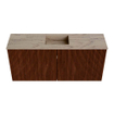 Mondiaz JOYA-DLUX 90cm meuble de salle de bains - couleur Ruby - Vasque FAYE position Milieu 1 trou de robinet couleur Arena. SW1425286