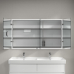 Villeroy & Boch My view armoire de toilette encastrée - 130x75cm - 3 portes 3 prise de courant LED SW641678