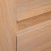 BRAUER Natural Wood Meuble sous lavabo 119x45.5x81cm 1 tiroir sur pieds avec 1 trou pour siphon chêne massif Grey Oak SW3032