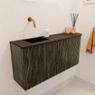 Mondiaz JOYA 91.6cm meuble de salle de bains - arrondi droit couleur Shadow - Vasque FAYE position Gauche Sans trou de robinet couleur Urban SW1421561