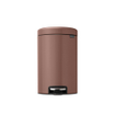 Brabantia NewIcon Poubelle à pédale - 12 litres - seau intérieur en plastique - satin taupe SW1026528