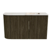 Mondiaz JOYA-DLUX 71.6cm meuble de salle de bains - arrondi gauche couleur Shadow - Vasque FAYE position Droite Sans trou de robinet couleur Frappe. SW1422686
