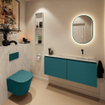 MONDIAZ TURE-DLUX Meuble de toilette 120 cm Smag. EDEN lavabo Opalo position droite. Sans trou de robinet. SW1104559