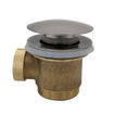 Wiesbaden Caral clickwaste afvoerplug vrijstaand bad 1 1/2" geborsteld staal SW523970