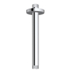 Fortifura Calvi Ensemble de douche pluie encastrable - thermostatique - bras plafond - pommeau 25cm - barre curseur - douchette ronde - flexible en métal - Chrome SW1233171