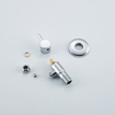 Fortifura Calvi Hoekstopkraan - haaks - 1/2" wandaansluiting - 3/8" / 10mm knel aansluiting slang - chroom SW791727