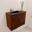 Mondiaz JOYA-DLUX 50cm toiletmeubel - kleur Ruby - Wastafel FAYE positie Links 1 kraangat kleur Lava. SW1423604