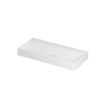 INK United Lavabo en porcelaine sans trous de robinet 11x100x45cm avec bonde clic clac en porcelaine et trop-plein caché blanc mat SW207337