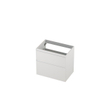 INK Wastafelonderkast - 70x45x65cm - 2 lades - greeploos - MDF lak - Mat wit SW693232