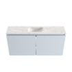 MONDIAZ TURE-DLUX Meuble toilette - 100cm - Clay - EDEN - vasque Ostra - position centrale - 1 trou de robinet SW1104757