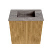 Mondiaz JOYA-DLUX 40cm toiletmeubel - kleur Oak - Wastafel FAYE positie Midden Zonder kraangat kleur Oza. SW1424067