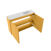 MONDIAZ TURE-DLUX Meuble toilette - 80cm - Ocher - EDEN - vasque Opalo - position droite - 1 trou de robinet SW1104442