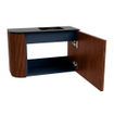 Mondiaz JOYA 61.6cm meuble de salle de bains - arrondi gauche couleur Ruby - Vasque FAYE position Droite Sans trou de robinet couleur Urban SW1421853