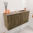 Mondiaz JOYA-DLUX 80cm toiletmeubel - kleur Dusk - Wastafel FAYE positie Rechts 1 kraangat kleur Arena. SW1425749