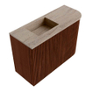 Mondiaz JOYA-DLUX Meuble de salle de bains 61.6cm - arrondi droit couleur Ruby - Vasque FAYE position Gauche 1 trou de robinet couleur Saba SW1425607