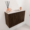 Mondiaz JOYA-DLUX 60cm meuble de toilette - couleur Walnut - Vasque FAYE position Droite 1 trou de robinet couleur Nata. SW1424477