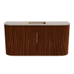 Mondiaz JOYA-DLUX 83.2cm toiletmeubel - ronding links en rechts kleur Ruby - Wastafel FAYE positie Midden Zonder kraangat kleur Saba. SW1425630