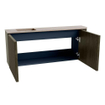 Mondiaz JOYA-DLUX Meuble de salle de bains 101.6cm - arrondi droit couleur Shadow - Vasque FAYE position Gauche Sans trou de robinet couleur Saba. SW1426257