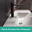 Hansgrohe vernis robinet de lavabo 169 highriser avec vidage noir mat SW651526