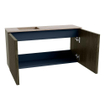 Mondiaz JOYA-DLUX 80cm toiletmeubel - kleur Shadow - Wastafel FAYE positie Links 1 kraangat kleur Saba. SW1425116