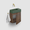 Clou Flush 3 fontein 36x18cm z.kraang rechts mat pijnboom groen ker. SW795725