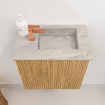Mondiaz JOYA-DLUX Meuble de toilette 40cm - couleur Oak - Vasque FAYE position Droite 1 trou de robinet couleur Glace SW1421985