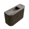 Mondiaz JOYA-DLUX 63.2cm toiletmeubel - ronding links en rechts kleur Shadow - Wastafel FAYE positie Midden Zonder kraangat kleur Sombra. SW1425244