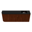 Mondiaz JOYA 111.6cm meuble de salle de bains - arrondi gauche couleur Ruby - Vasque FAYE position Droite 1 trou de robinet couleur Urban SW1421856