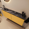 MONDIAZ TURE-DLUX Meuble toilette - 120cm - Ocher - EDEN - vasque Lava - position gauche - 1 trou de robinet SW1103911