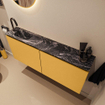 MONDIAZ TURE-DLUX meuble WC 120 cm Ocher. Lavabo EDEN Lava position gauche. Avec 1 trou de robinet. SW1103911