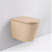 FugaFlow Eccelente Pietra Ensemble WC mural - 36,3x51,7cm - chasse profonde - sans rebord - abattant 35mm - beige SW1469371