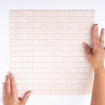 The Mosaic Factory Amsterdam mozaïektegel - 32.2x32.2cm - wand en vloertegel - Vierkant - Glas Pink Mat SW62105