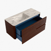 Mondiaz CIRO-DLUX Ensemble de meubles de salle de bains - 110x45x50cm - lavabo en solid surface Nata - 1 vasque à gauche - sans trous de robinet - 2 tiroirs - Ruby SW1532037