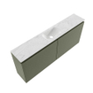 MONDIAZ TURE-DLUX Meuble toilette - 120cm - Army - EDEN - vasque Opalo - position centrale - 1 trou de robinet SW1104205