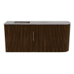 Mondiaz JOYA-DLUX 91.6cm toiletmeubel - ronding rechts kleur Walnut - Wastafel FAYE positie Links 1 kraangat kleur Oza. SW1424597