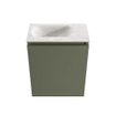 MONDIAZ TURE-DLUX Meuble WC 40 cm Army. Lavabo EDEN Ostra position gauche. Avec 1 trou de robinet. SW1104683