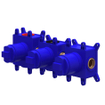 IVY Inbouwbox - voor inbouw thermostaat - 2 stopkranen - symmetry - donker blauw SW1031092