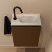 MONDIAZ TURE-DLUX Meuble toilette - 40cm - Rust - EDEN - vasque Opalo - position droite - 1 trou de robinet SW1104551
