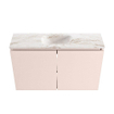 MONDIAZ TURE-DLUX Meuble de toilette 80cm Rosee. Lavabo EDEN Frappe position milieu. Sans trou de robinet. SW1102951