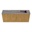 Mondiaz JOYA-DLUX 100cm toiletmeubel - kleur Oak - Wastafel FAYE positie Rechts 1 kraangat kleur Oza. SW1424104