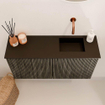 Mondiaz JOYA 80cm meuble de toilette - couleur Shadow - Lavabo FAYE position Droite Sans trou de robinet couleur Urban SW1421496