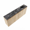 MONDIAZ TURE-DLUX meuble WC 120 cm Washed Oak. Lavabo EDEN Lava position à droite. Sans trou de robinet. SW1104123